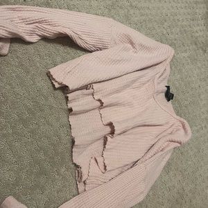 Pink cropped top